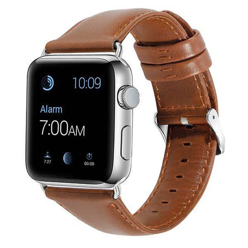Роскошный винтажный аксессуар для часов из натуральной кожи браслет Apple Watch