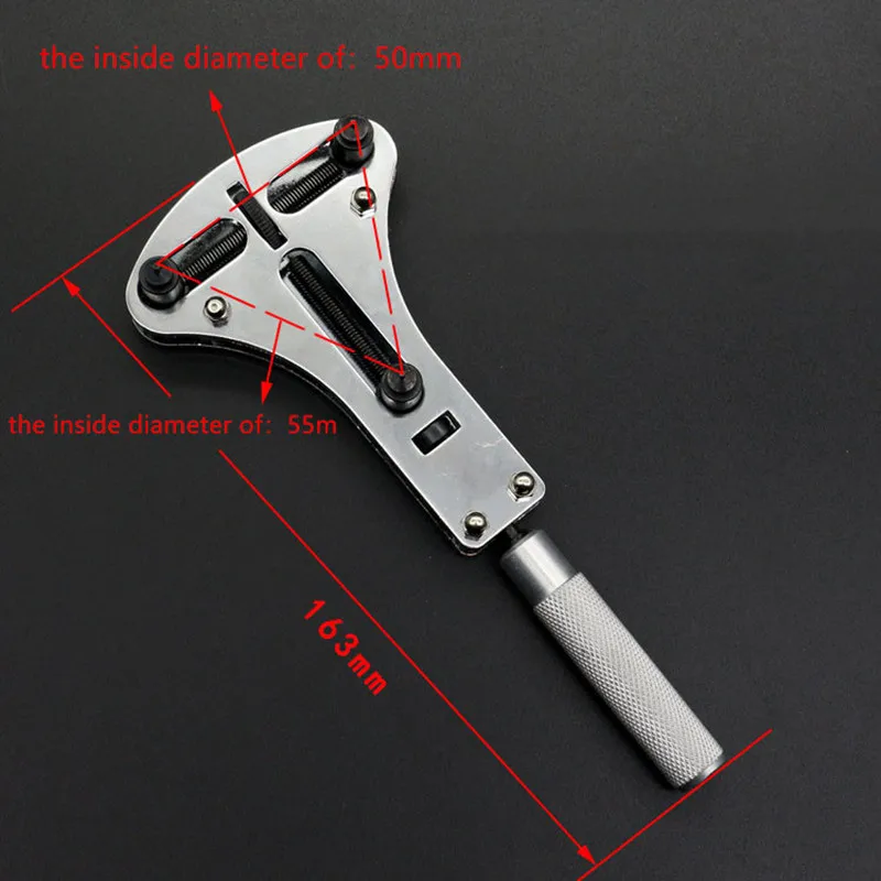 Length 16cm Width 6cm Watch Repair Tool Watch Bottom Opener Bottom Cover Remove Back Cover Replace Battery Three-Claw Open Cover
