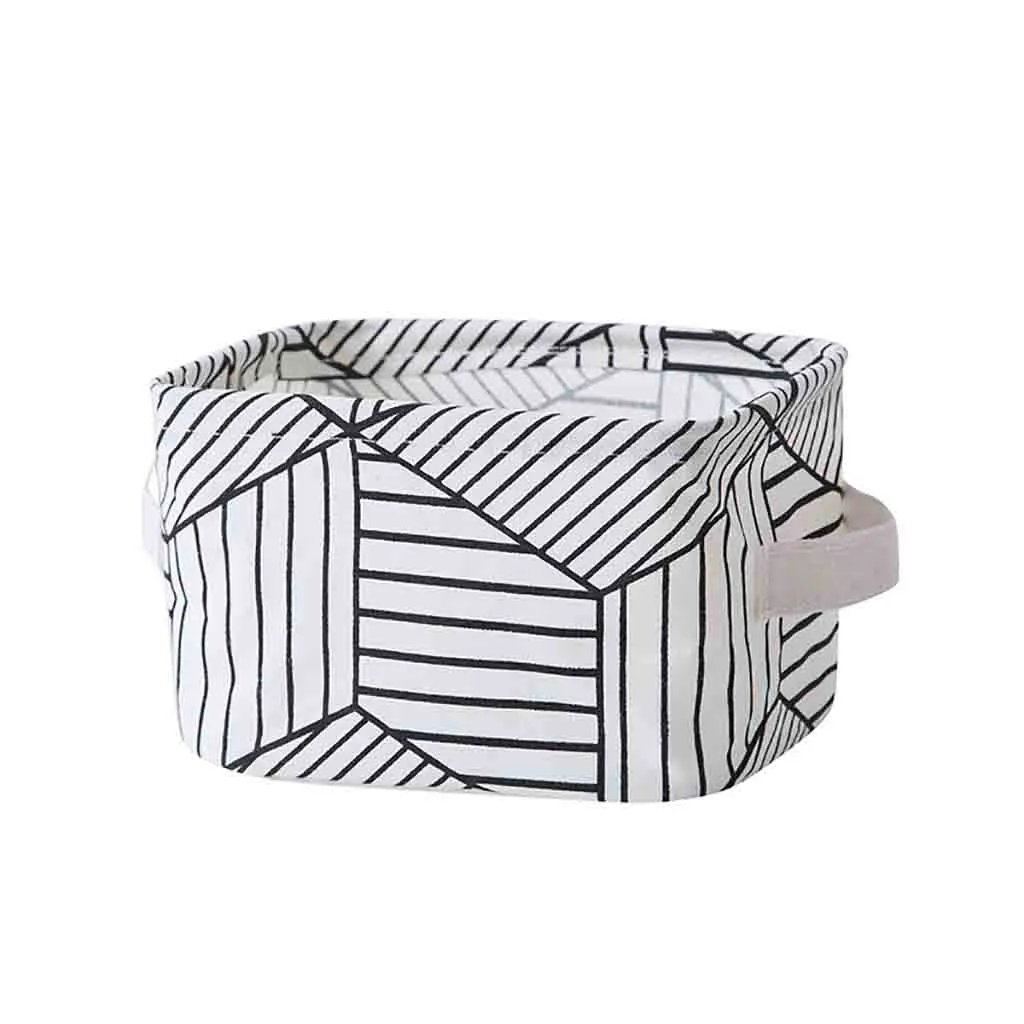 

Home Fabric Basket Box Storage Ornaments Linen Cosmetic Case Desktop Stationery Home Improvement Useful Tools Drop Shipping #O