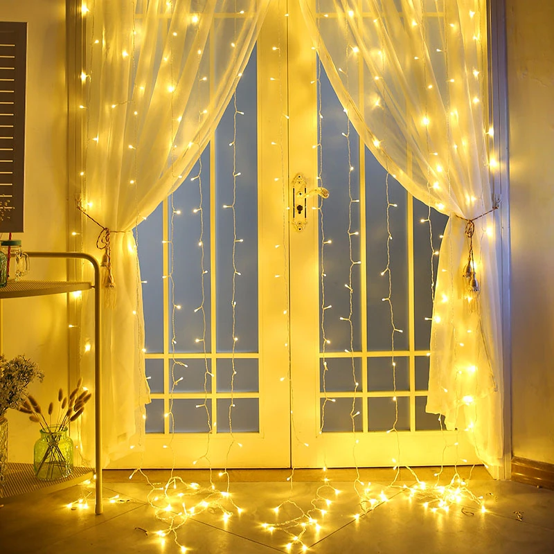 Christmas Garland LED Curtain Icicle String Light 220V Outdoor Indoor Drop LED Party Garden Stage Outdoor Decorative Xmas Light Christmas Garland LED Curtain Icicle String Light 220V Outdoor Indoor Drop LED Party Garden Stage Outdoor Decorative Xmas Light