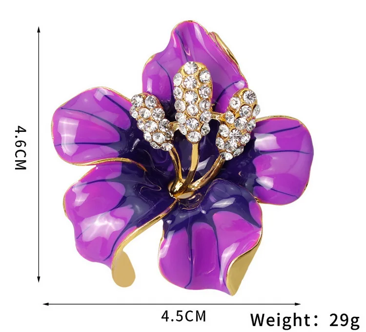 1 шт. новая ретро Diy брошь Винтажная эмалированная растение цветок гиацинт красная роза Камелия Слива значок булавки на лацканы для женщин год