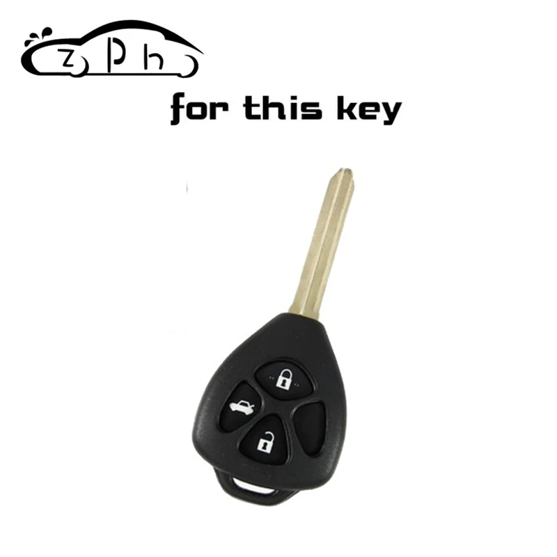 Silicone Car Key Cover Case For Toyota Avensis Camry Corolla Rav4 Kluger Landcruiser Prado Yaris Echo Celica Crown Ruiz Venza