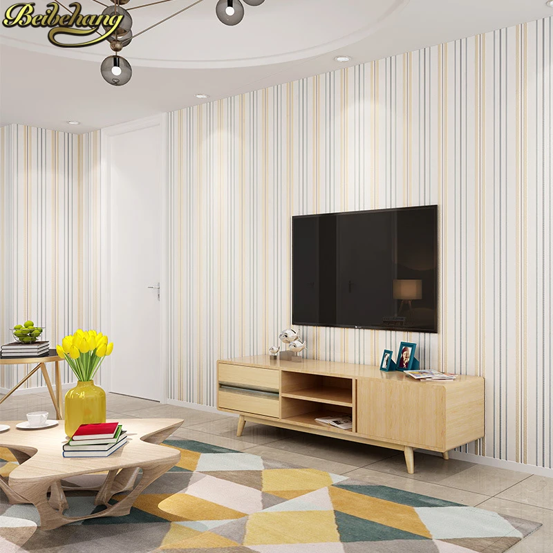 beibehang Simple modern 3D Stereo Vertical Striped Bedroom Wallpaper Living Room TV Background Wall paper papel de parede beibehang Simple modern 3D Stereo Vertical Striped Bedroom Wallpaper Living Room TV Background Wall paper papel de parede