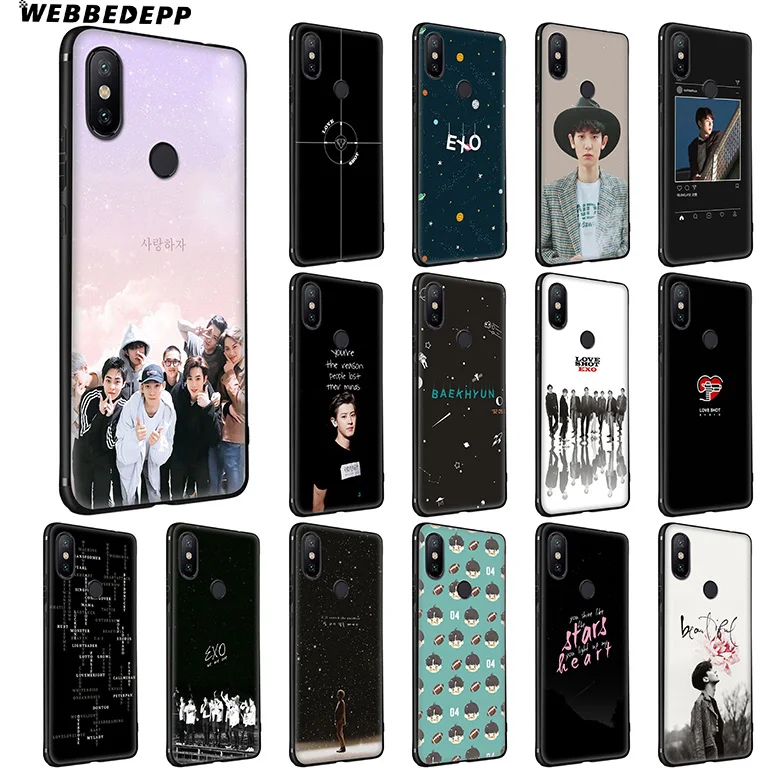 Мягкий силиконовый чехол WEBBEDEPP Sehun Chanyeol EXO для Xiaomi Redmi Note 7 6 6A 5 4 4X 4A S2 Plus Pro Lite Go |