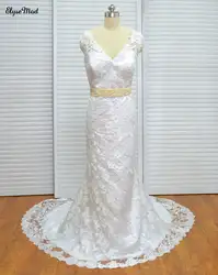 Роскошные Свадебные платья Русалочки 2018 Кружево настроить Молния сзади свадебное платье поезд свадебное платье