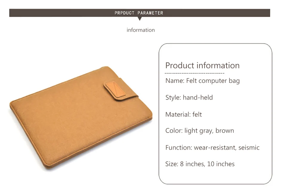 Universal Felt Bag Shockproof 810 inches Tablet Sleeve Bag Cover Funda For Xiaomi Pad4 Huawei M3 M5 Protective Pouch Thick Case (2)