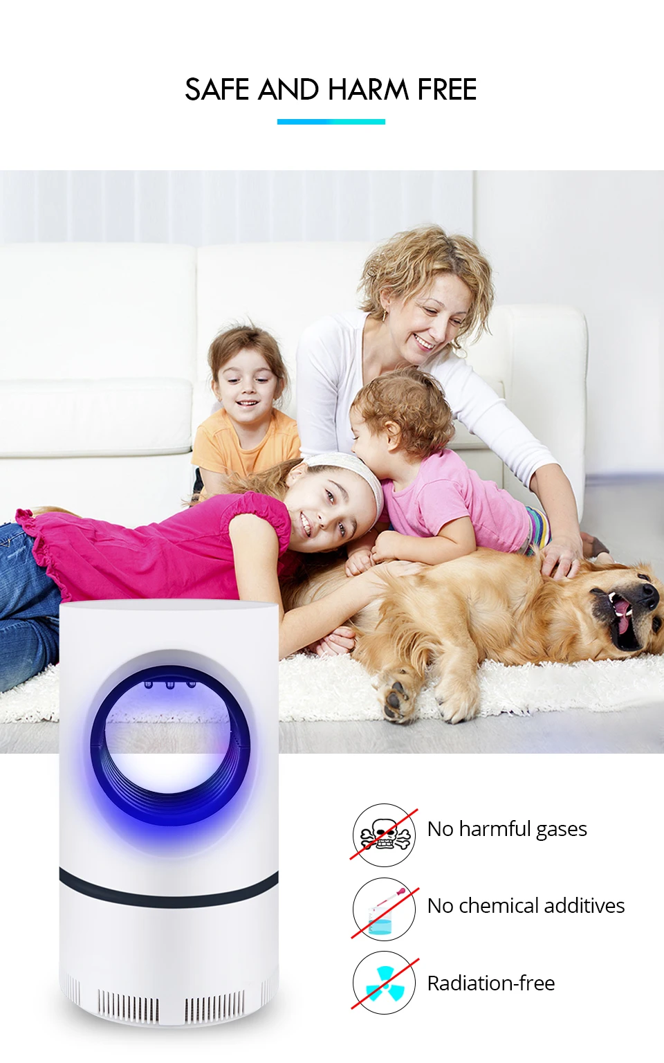 Led Mosquito Killer Lamp UV Night Light USB Insect Killer Bug Zapper  (10)