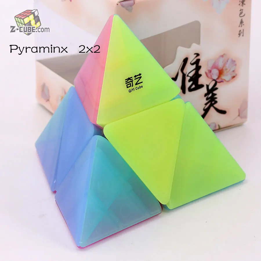 Magic cube Puzzle QiYi 2x2 3x3 4x4 5x5 странной формы Пирамида перекос Marstermorphix SQ1 квадратный-1 брелок прозрачные cube - Цвет: Jelly Pyramid 2x2