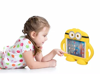 

Minions Tough Kids Childrens 3D Kids Cute Shockproof EVA Foam Stand Cover Tab Case For ipad Mini/2/3 7.9"inch