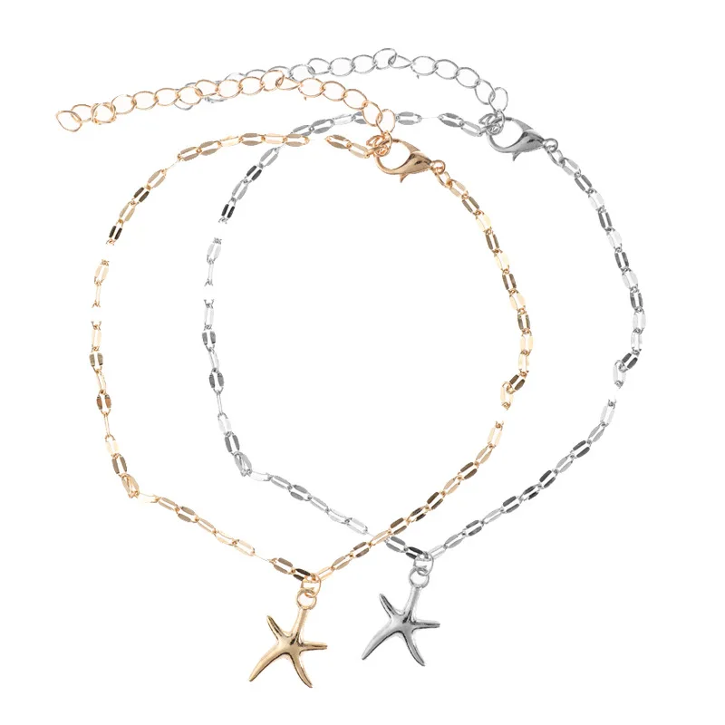 Boho Starfish Женская цепочка на лодыжку ювелирный браслет для лодыжки Femme chevill Bijoux Pulseras Tobilleras Mujer Enkelbandje