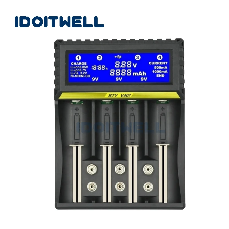 Universal NiMH lithium fast battery charger 26700 26650 22650 18650