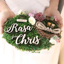 1pcs медведь Логотип невеста жених кольцо подушки детские обручение брак предложение женитьбы украшения best подарок для мальчиков и девочек