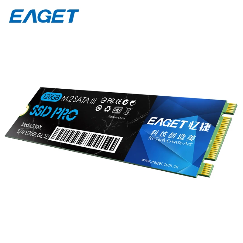 

Eaget 22*80mm SSD 120GB M.2 NGFF SATA III SSD Internal Solid State Drive Disk SSD 3.0 HD HDD For Ultrabook Laptop Notebook S300L