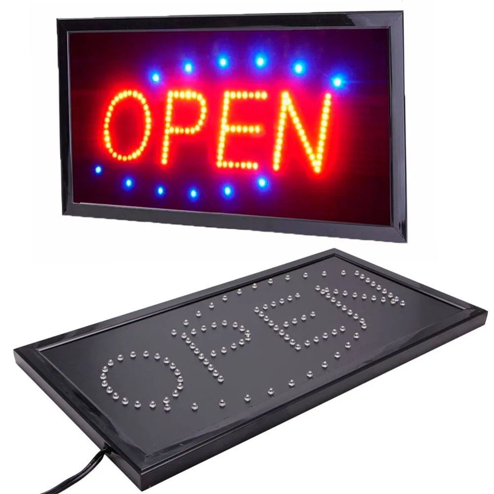 

New Bright Animated Motion Running Neon LED Business Store Shop OPEN Sign with Switch US plug