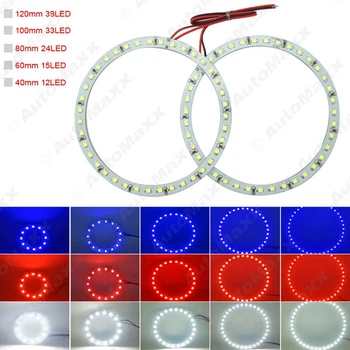 

FEELDO 2Pcs Car Angel Eyes 1210/3528 LED Headlight Halo Ring Angel Eye Lighting White Red Blue #AM2674