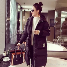 Woman Embroidered Winter Warm Cloak Windcheater Hooded Cheap Long B Jacket Thick Coat Palto Parka Windbreaker Korean Overcoat