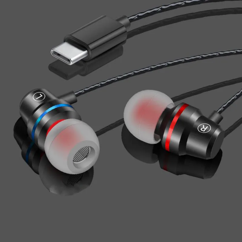 In-ear наушники супер бас Проводные Тип управления-C/3 5 мм Общая уха Вилки с