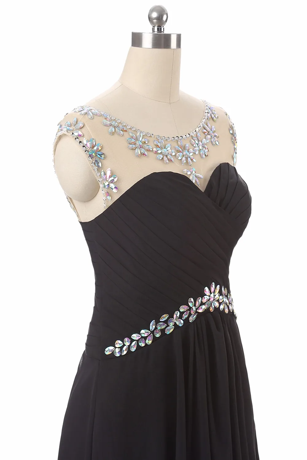 Modest-Black-Short-Prom-Dresses-2017-Sheer-Beading-Cocktail-Party-Dress-Mini-Special-Occasion-Pageant-Gowns (2)