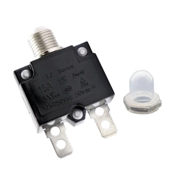 

15A Circuit Breaker Overload Protector Switch Fuse Resettable AC 125/250V