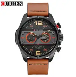2019 CURREN для мужчин часы Элитный бренд кожа спортивные часы кварцевые для мужчин непромокаемые наручные relogio mascul 8259