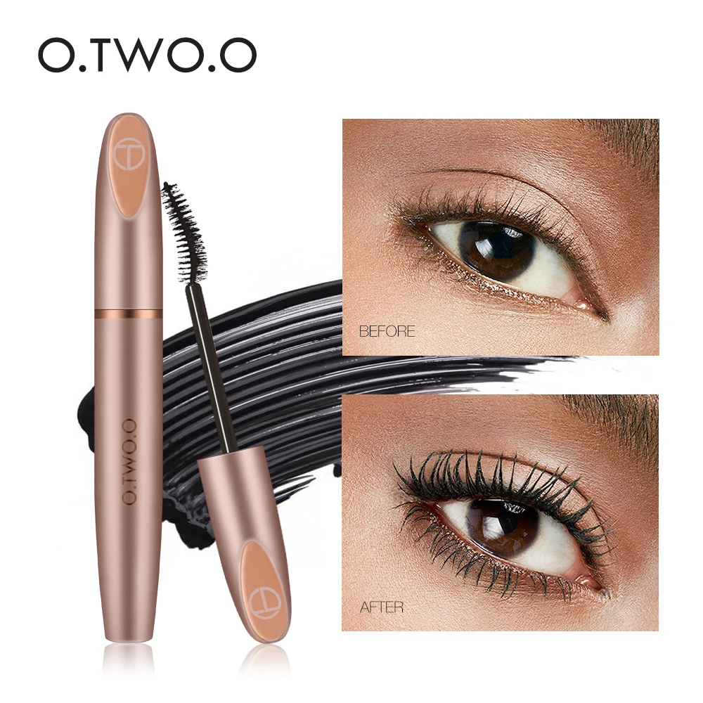 

O.TWO.O 4D Silk Fiber Eyelash Mascara Cosmetics Mascara Waterproof Ink Rimel For Eyelash Extension Curling Thick Eye Lashes