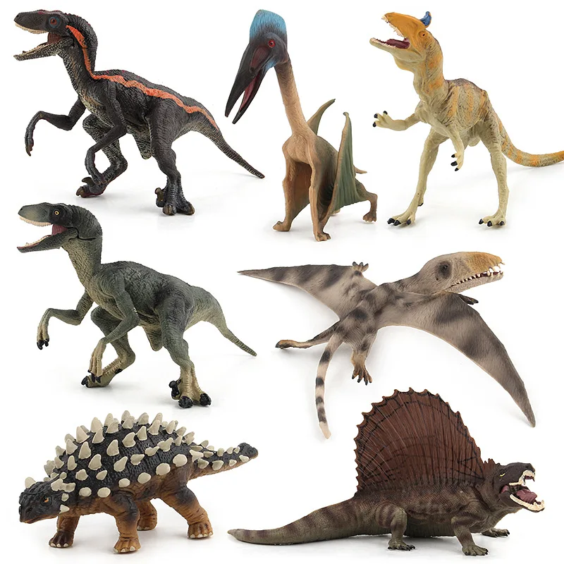 

7Pcs DIY Simulation Dinosaur Model Set Animal Action Figures Set Educational Pterosaur Classic Toys Gifts For Children Kids Boy