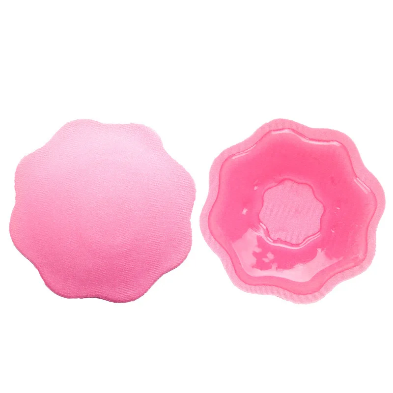 Pink-Petal 2 пары подкладок для бюстгальтера многоразовые наклейки на грудь Крышка для соски самоклеющийся силикон бюстгальтер прокладка для груди пасти лепесток белье - Цвет: Pink-Petal