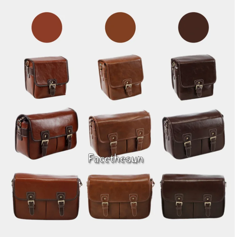 Vintage PU Leather camera shoulder bag KM001-3