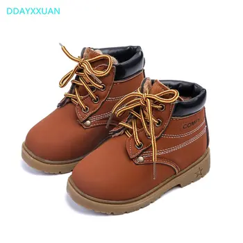 

Hot Sale Children Snow Boots Warm Boats Motorcycle Boys Girls Kids Plush Thick Cotton Shoes Waterproof Work Ankle Boot EU 21~30