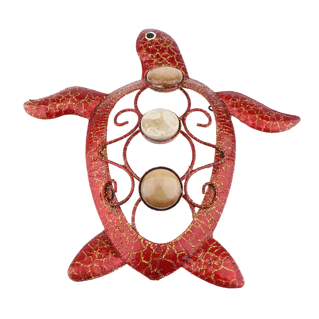 Металлический 3D Гекко, Бабочка, морская лошадь, черепаха сад настенный Декор Орнамент