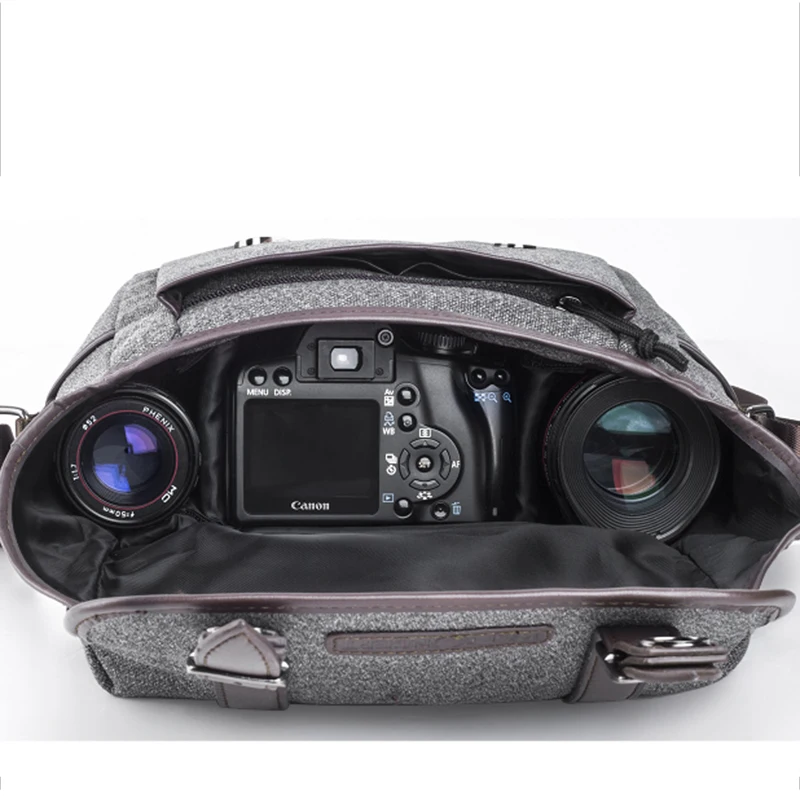 Водонепроницаемая сумка мессенджер Roadfisher для камеры Sony Canon Nikon серого цвета|Сумки