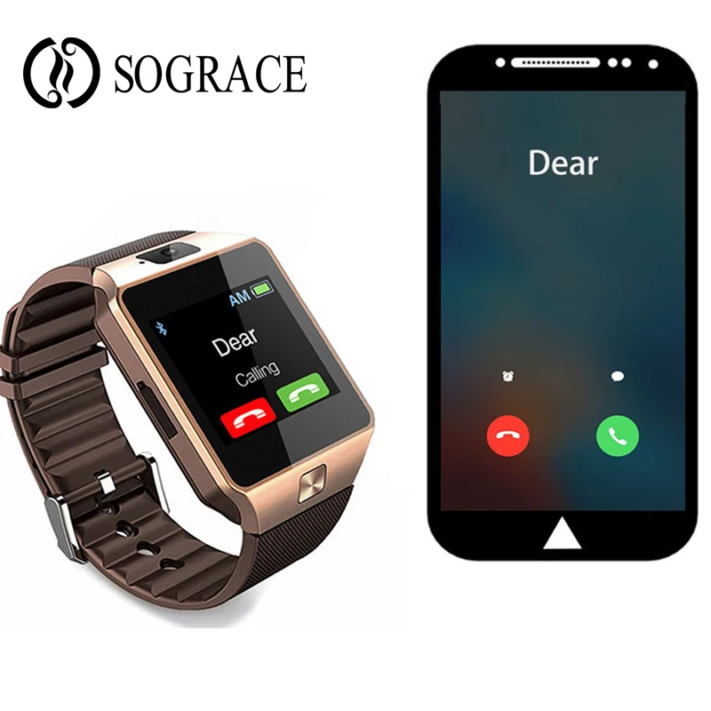 DZ09 Smart Watch Call Bluetooth font b Phone b font Watch Support TF Sim Camera Sport