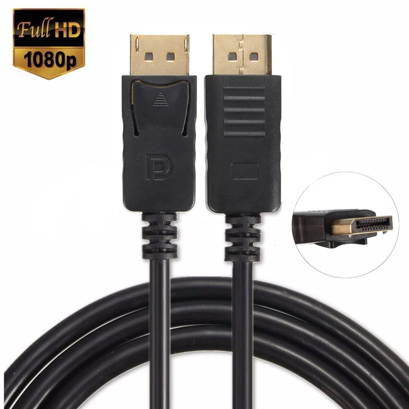 6 футов 1,8 м Дисплей порты и разъёмы DP мужчин HDMI Мужской M/M кабель адаптер конвертер для портативных ПК HD проектор