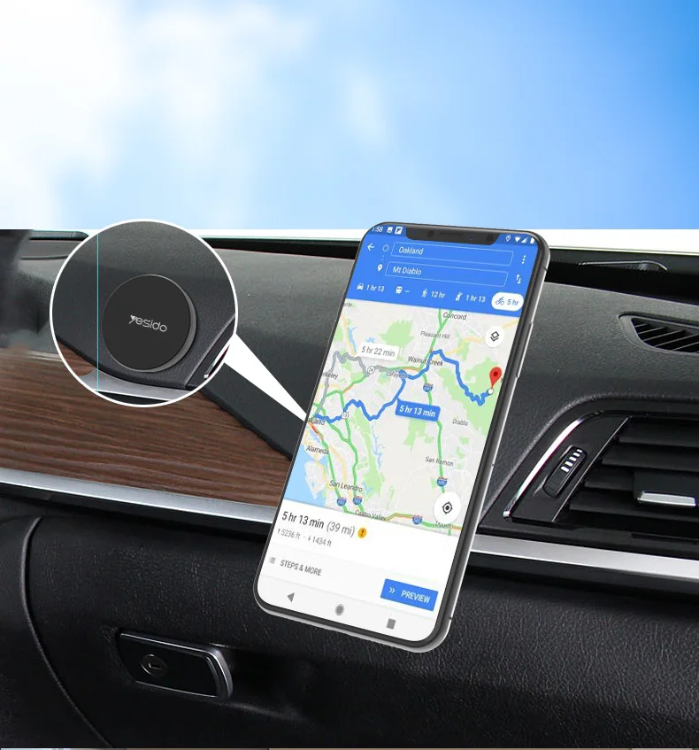 Metal Plate Magnetic Car Phone Holder Stand (14)
