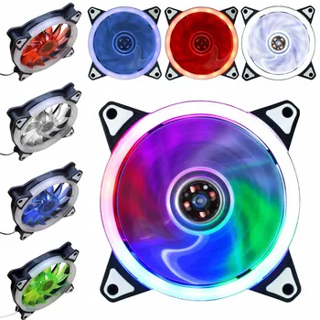 

12V Power Supply Fan Computer 120mm LED Monopolar Light Fan Cooler Fan Cool Glare Red Blue Green White Multicolored