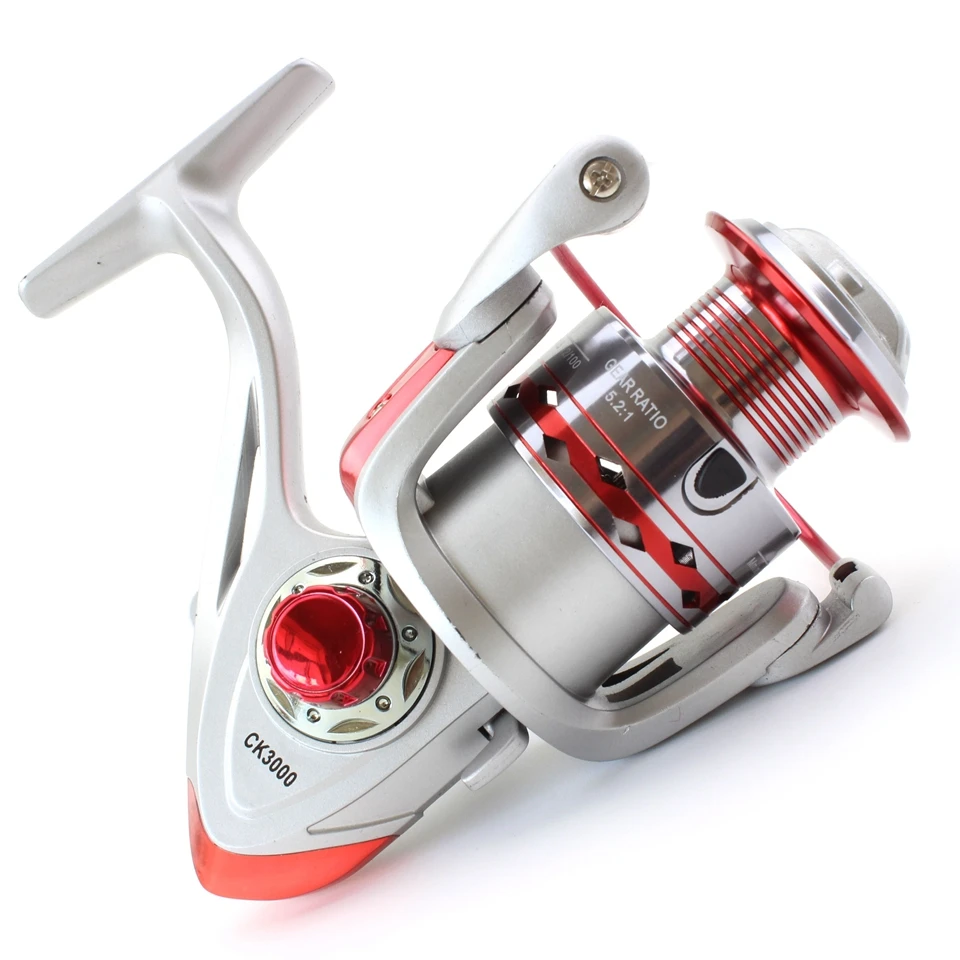 Carretel de Pesca Rolamentos de Esferas Nova Promoção! 12 Ck1000 7000 5.2: 1 Intercambiáveis Dobrável Handle Pesca Spinning Reel Fishing Reel 10 Cheap Carretilhas de pesca