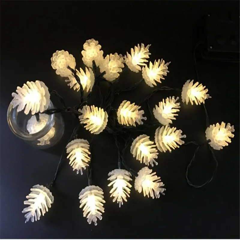 

20/50 LED Fairy String Lights Solar Battery Operated Pine cone Pinecone 3M/7.5M Christmas Xmas Wedding Party Decor