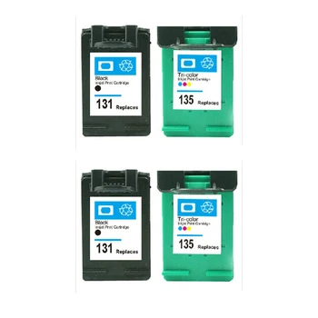 

4 pcs For HP 131 135 Ink Cartridge for HP Deskjet 460 5743 5940 5943 6843 6940 Photosmart 2573 2613 8753 PSC 1600 1613 2350