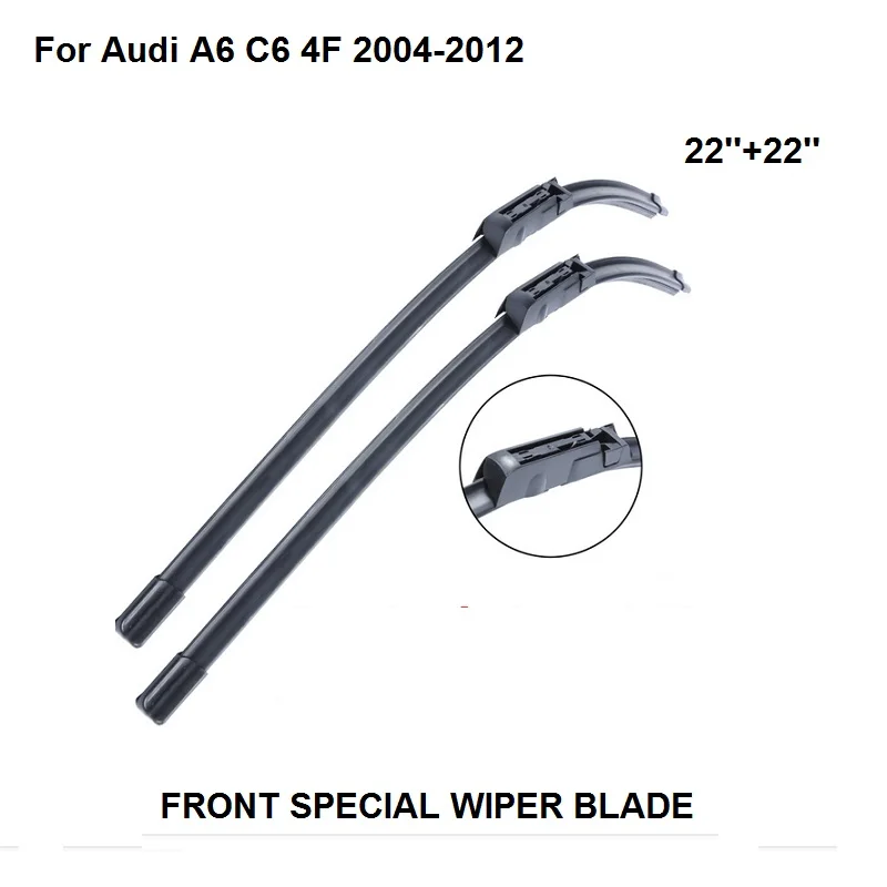 Windscreen Wiper For Audi A6 C6 4F 2004 2012 22''+22'' Wipers Blade