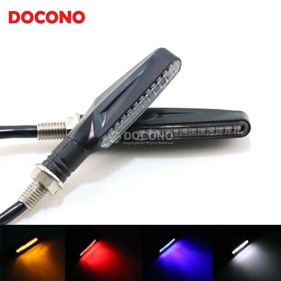 

DOCONO Motorcycle Turn Signal Light LED Lamp For Honda CB 599 919 400 CB600 HORNET CBR 600 F2 F3 F4 F4i 900RR 250 400 VTR 250