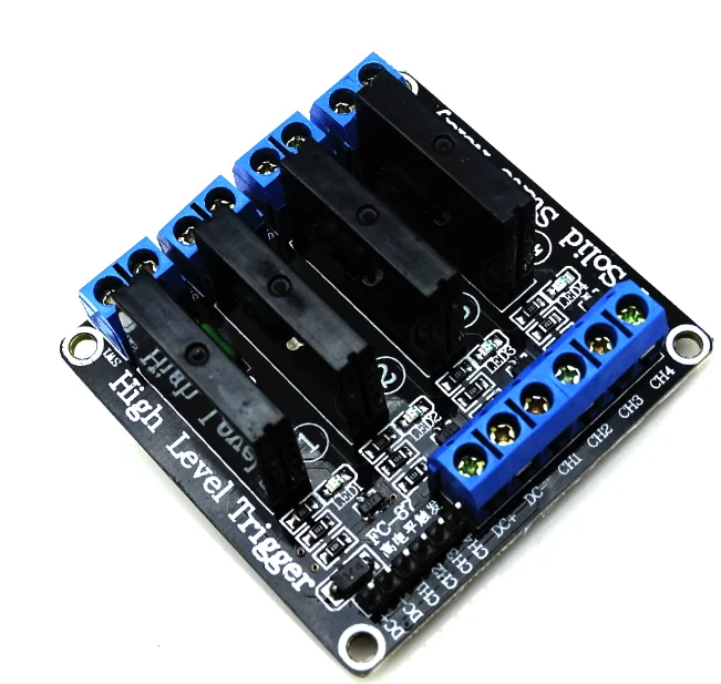 

10pcs 4 Channel 5V DC Relay Module Solid State High Level OMRON SSR AVR DSP for Arduino