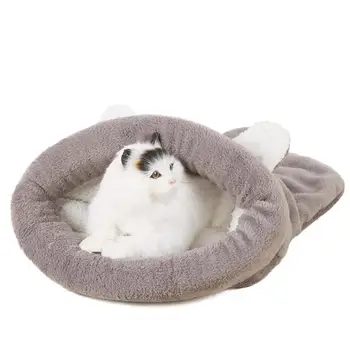 

Adeeing Pet Dog Cat Sleeping Bag Warm Soft Cat Shape Pet Nest Comfortable Bed Mats in Winter Autumn