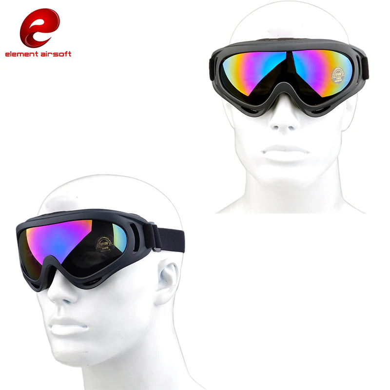 Элемент многоцветный для взрослых Сноуборд горнолыжные очки Шестерни Спорт Лыжный Спорт очки UVA/UVB объектив очки EX391