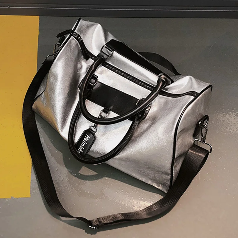 Модная сумка из искусственной кожи, большая женская сумка через плечо для женщин, серебряная сумка-мессенджер для девушек, женские сумки для путешествий