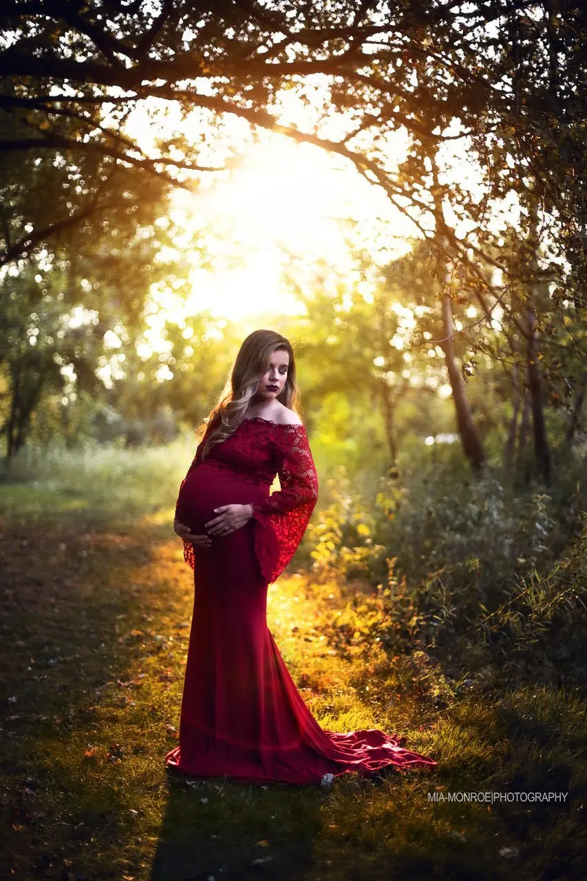 Fancy Lace Coat Maternity Dresses Photography Props Sexy Maternity Clothes Maxi Gown For Photo Shoots Women Pregnancy Dress M-XL (13)