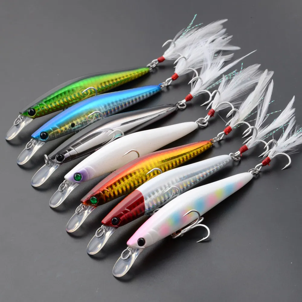 New 1Pcs Sinking Fishing Lure BKK Hooks Minnow Crankbait Fake Lure