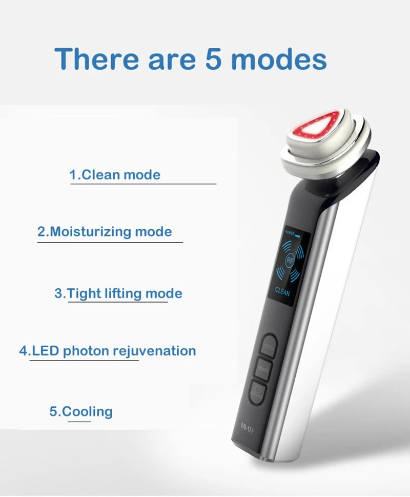 5 в 1 ems rf led мезотерапия для подтягивания кожи лица Радиочастотное устройство для омоложения кожи удаление морщин Подтяжка кожи