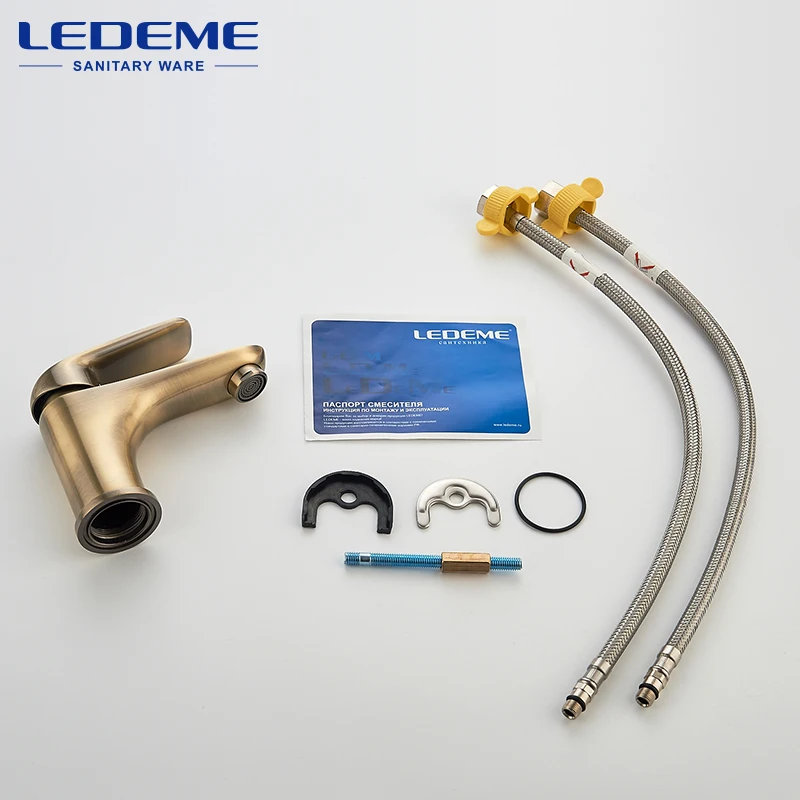 LEDEME Смеситель для умывальника латунь Цвет: бронзовый L1048C|basin faucet|waterfall faucettap mixer |