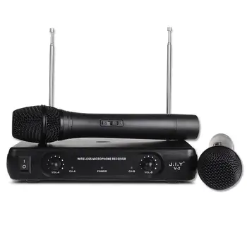 

Professional Wireless Microphone System Karaoke Dual Handheld Dynamic Microphones Mic For Home Party KTV R20