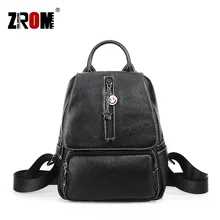 ZROM Brand Women Backpack High Quality Genuine Leather Backpacks for Teenage High Quality Retro Fashion Shoulder Bag Backpacks ZROM Brand Women Backpack High Quality Genuine Leather Backpacks for Teenage High Quality Retro Fashion Shoulder Bag Backpacks